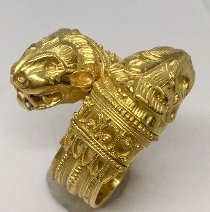 Greek lion ring antique